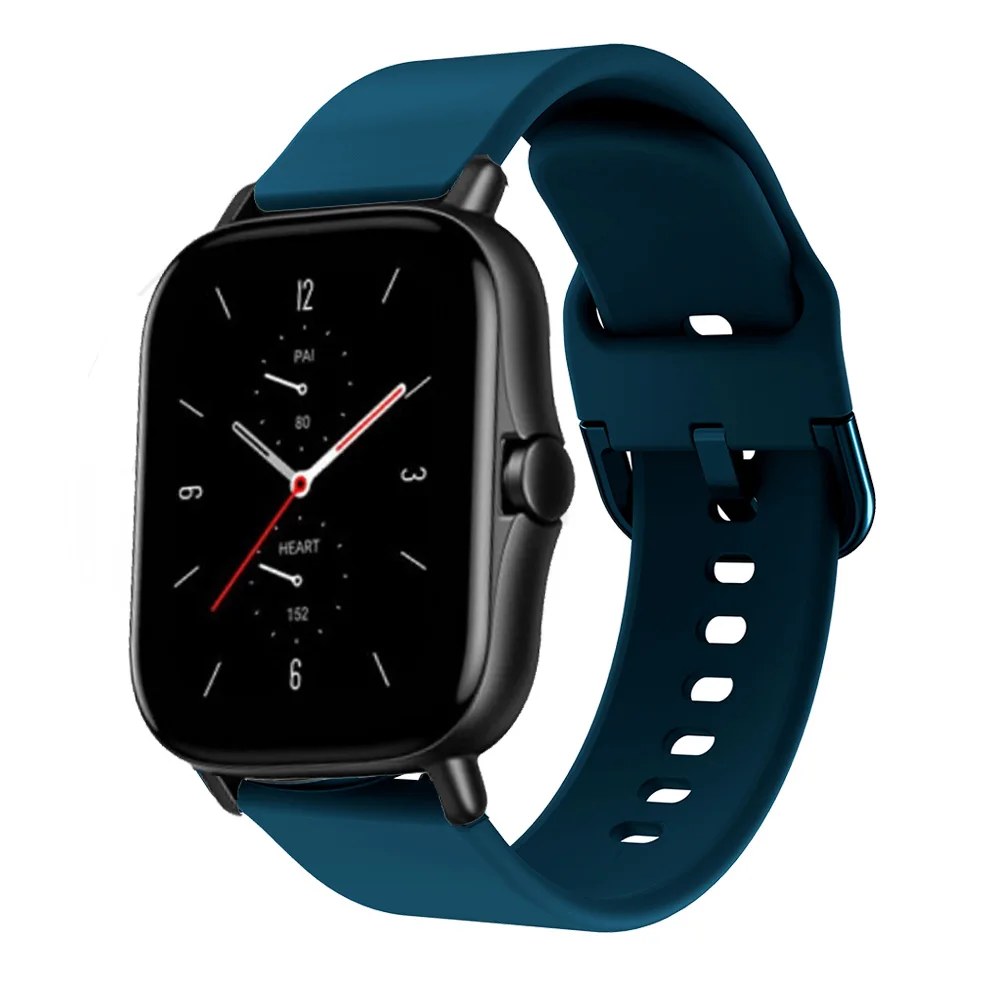 

Ремешок силиконовый для Huami Amazfit GTS 2 Mini, браслет для смарт-часов Amazfit Bip U Pro/Bip Lite Youth 1S, 20 мм