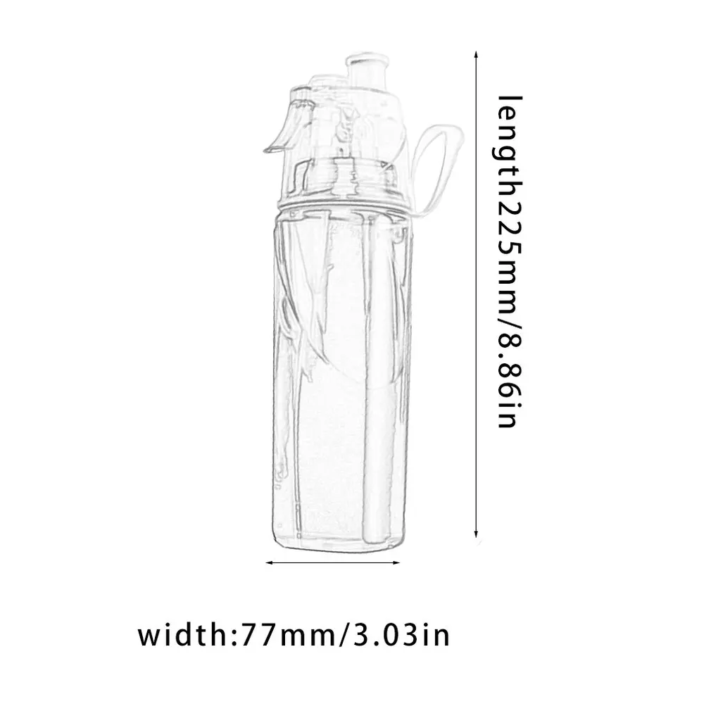 

Fashion Creative Sports Bottle Hand Cup Portable Summer Space Cup Plastic Cup Spray Cup Outdoor Travel Cup