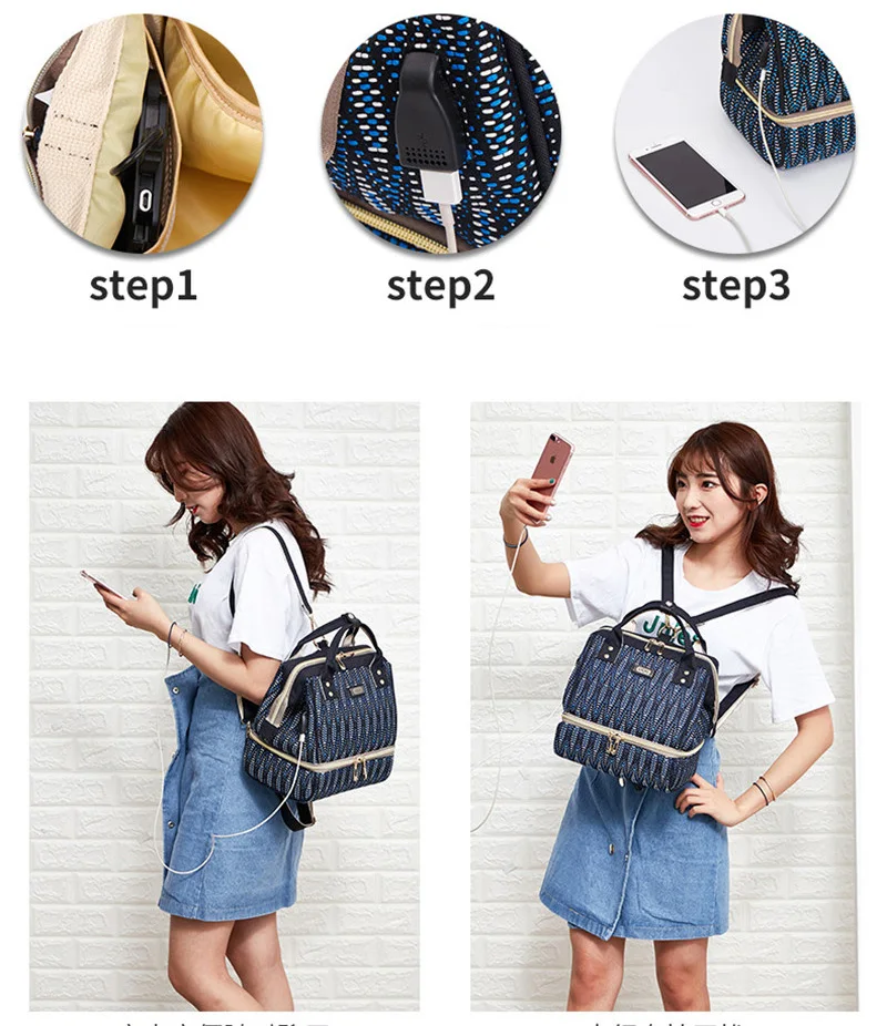 

Diaper Bag Mummy Maternity Bags For Baby Stuff Small Baby Nappy Changing Backpack For Moms Travel Women Bag Stroller Organizer