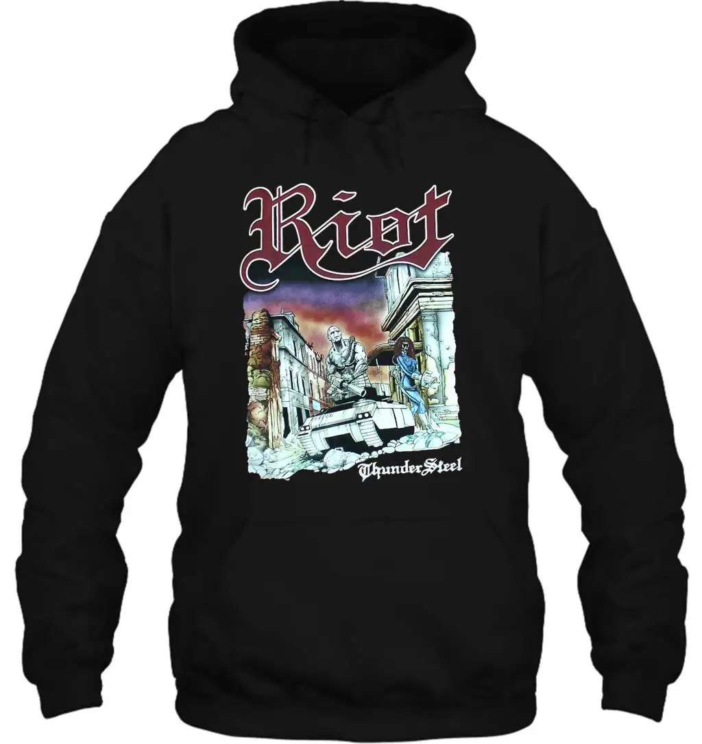 Мужская толстовка с капюшоном Riot Thundersteel черная новинка 100 для хипстера женская