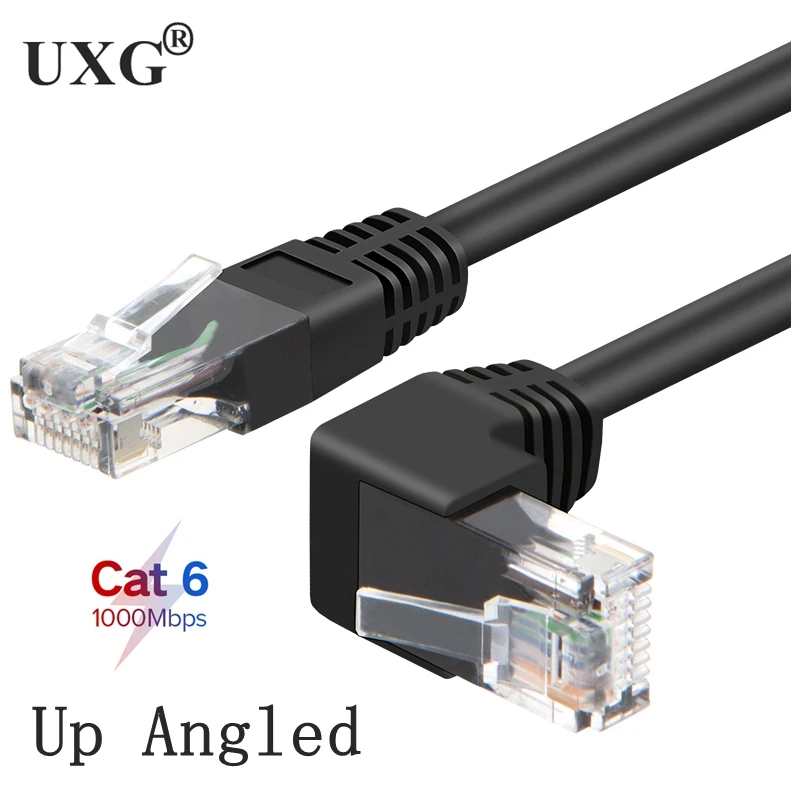 RJ45 кабель 26AWG CAT6 UTP боковой угловой L-образный патч-корд форма Ethernet-кабель CAT5 Lan