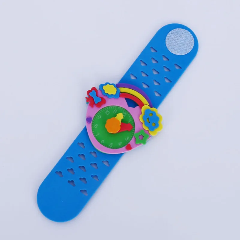 Children's Creative 3D EVA Foam Craft Handmade Sticker Early Education Diy Material Package Simulation Cute Cartoon Watch Toy | Игрушки и