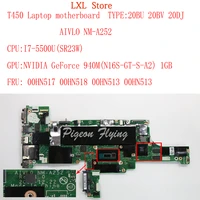 t450 motherboard mainboard for lenovo thinkpad t450 laptop 20bu 20bv 20dj aivlo nm a252 cpui7 5500u gpugf940m 1gb fru 00hn517