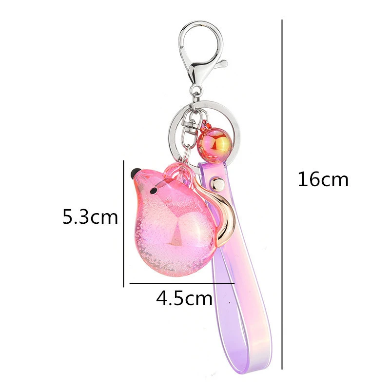 Новинка 2020 модный брелок для ключей с акриловыми кристаллами в виде желеобразной