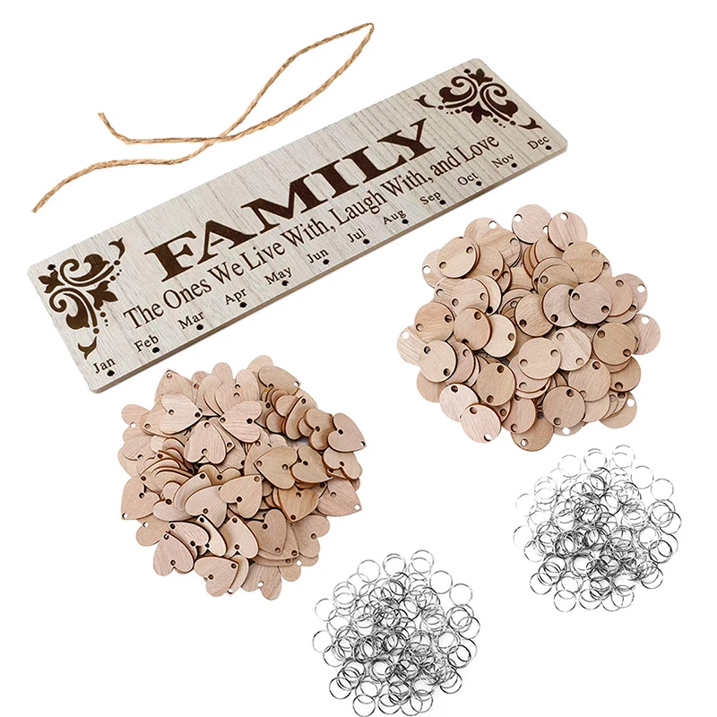 

Wooden Family Calendar Board-Days to Remenber Handmade Calendar Crafts Pendant 2020ing