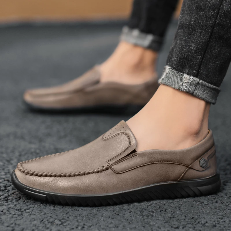 Туфли Tenis Masculino мужские кожаные уличные повседневные Формальные модные черные