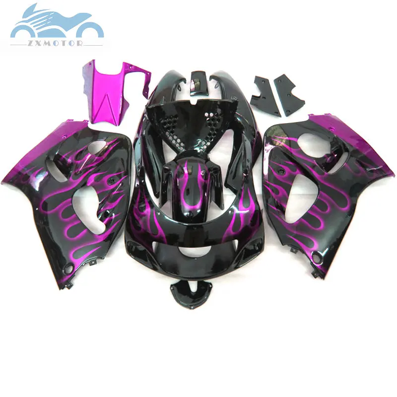 Purple Fairing Высокое качество обтекатели комплект для SUZUKI GSXR750 GSR600 1996 1998 2000 SRAD мотоцикл Полный Обтекатель Набор GSXR 600 96-00 Синий Пламя - Цвет: Purple Fairing