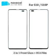 2 в 1 A+ Переднее внешнее стекло с OCA в сборе для samsung Galaxy S10 S10 Plus S10E G973 G975 Запасное стекло с трещинами