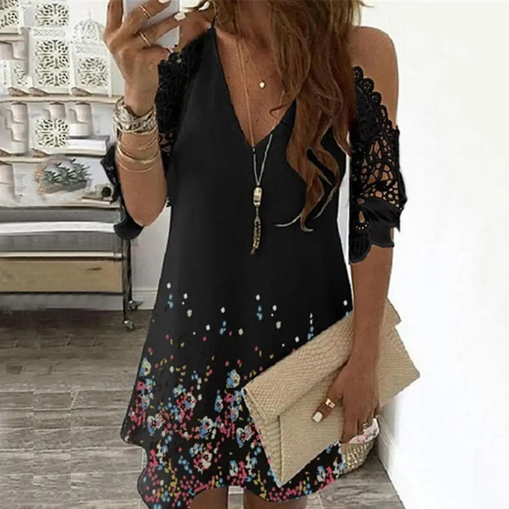 

Beach Boho Print DressNew Sexy V-neck Sleeveless Loose A-Line Dress Plus Size 4XL 5XL Summer Women Casual Dresses Vestidos
