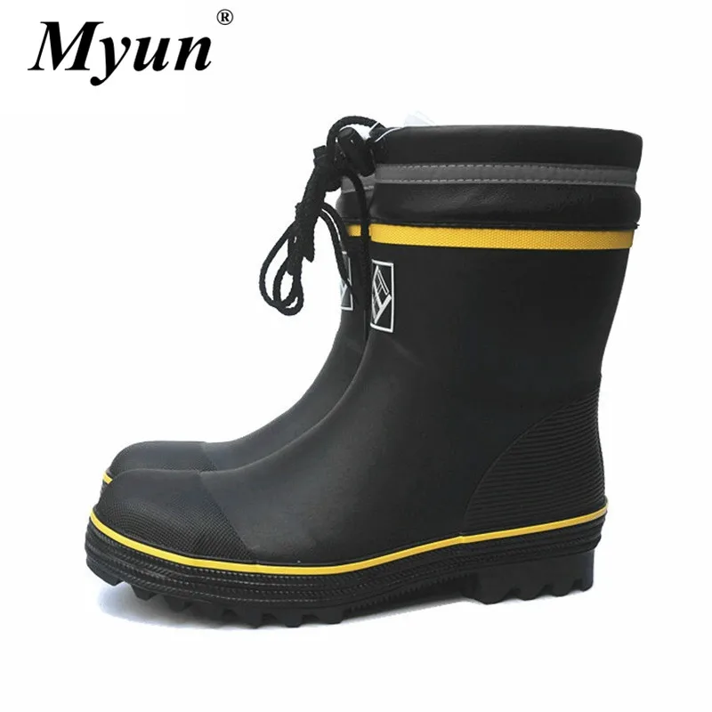 Сапоги рыболовные мужские резиновые со стальным носком размеры 36 46|Защитная