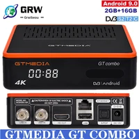 grwibeougt combo 4k 8k android 9 0 smart tv box dvb s2 t2 cable satellite receiver ccam built in wifi support europe box