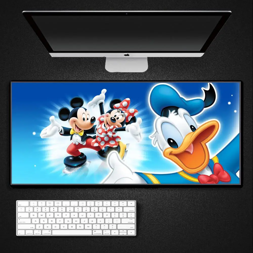 

Funny Duck Mickey Minnie Mouse Anime Pc carpet mouse pad mats gamer gaming accessories desk mat mousepad ergonomic wrist rest ca
