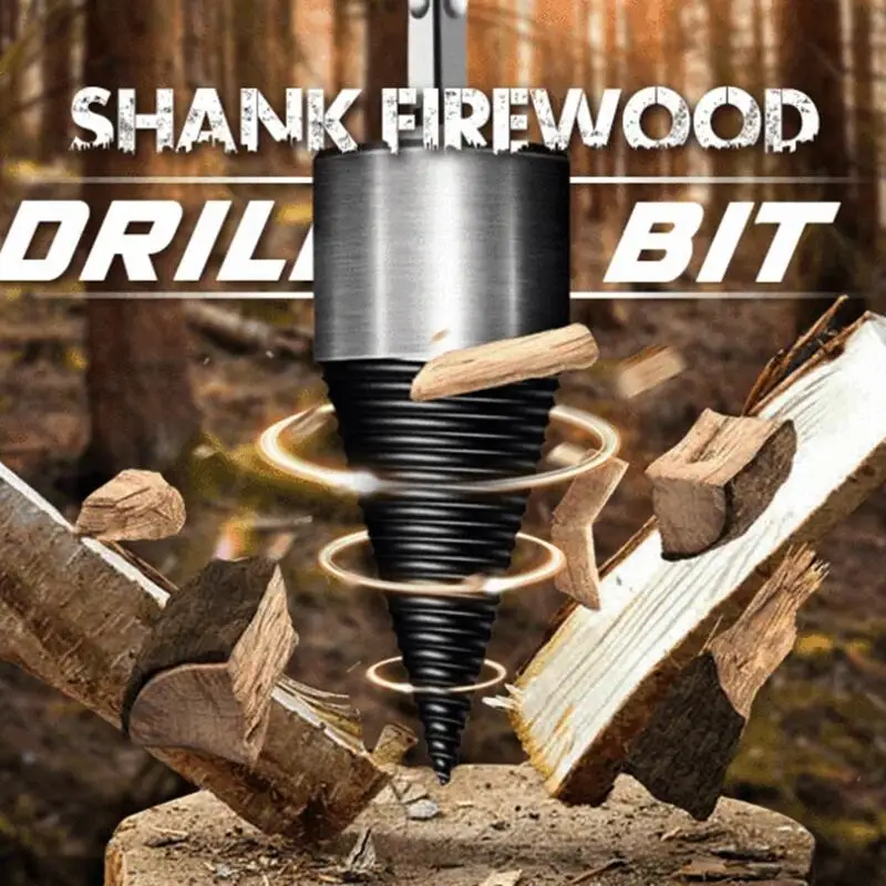 

32/42MM Firewood Machine Drill Wood Cone Punch Driver Square shank/Round shank/Hex shank Steels Log Splitter Drill