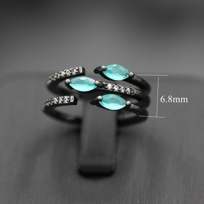 

Rings for Women Water Drop Open Finger Rings with Cubic Zirconia for Women Gift Gorgeous Adjustable Beauty Ring Fashion Jewelry