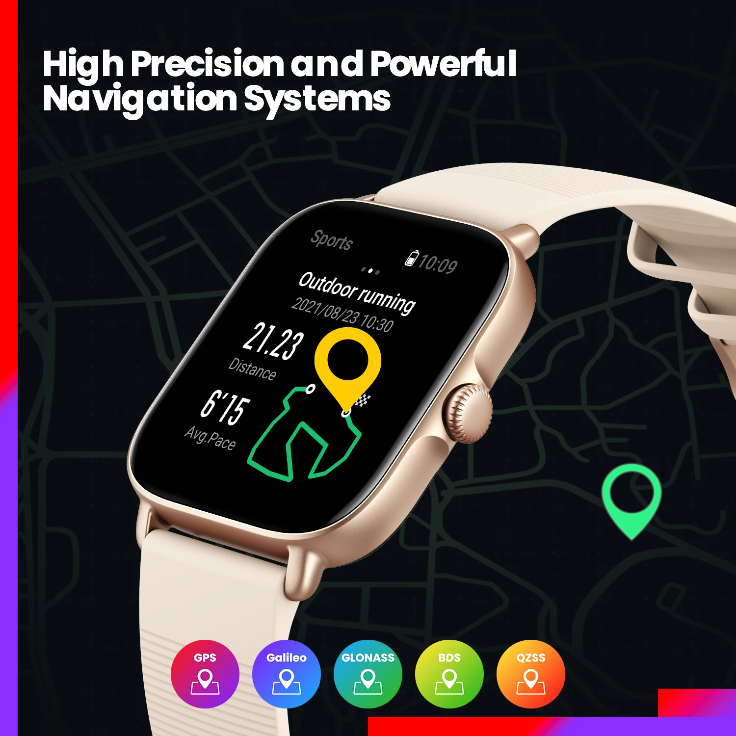 Новые умные часы Amazfit GTS 3 GTS3 GTS-3 со встроенным GPS-приемником Alexa 5 ATM