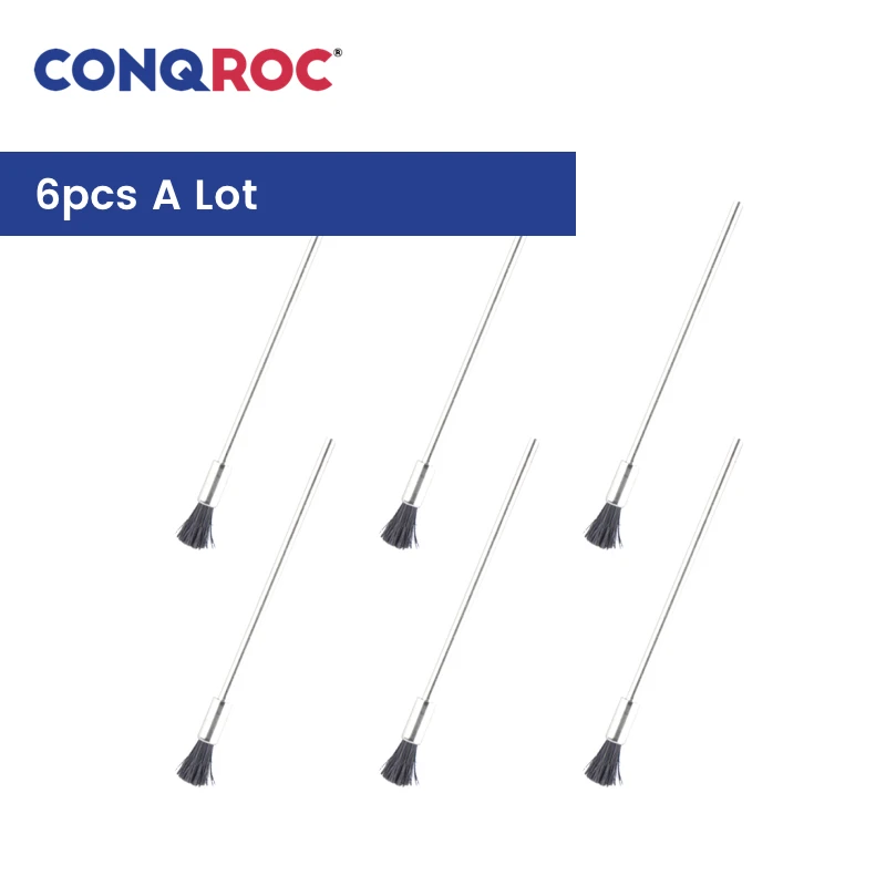 

6 Pieces 100mm Pen Shape Bristle Wire Wheel Brushes 1/8" 3mm Shank Mandrel Electric Drill Jewelry Polishing Accessories