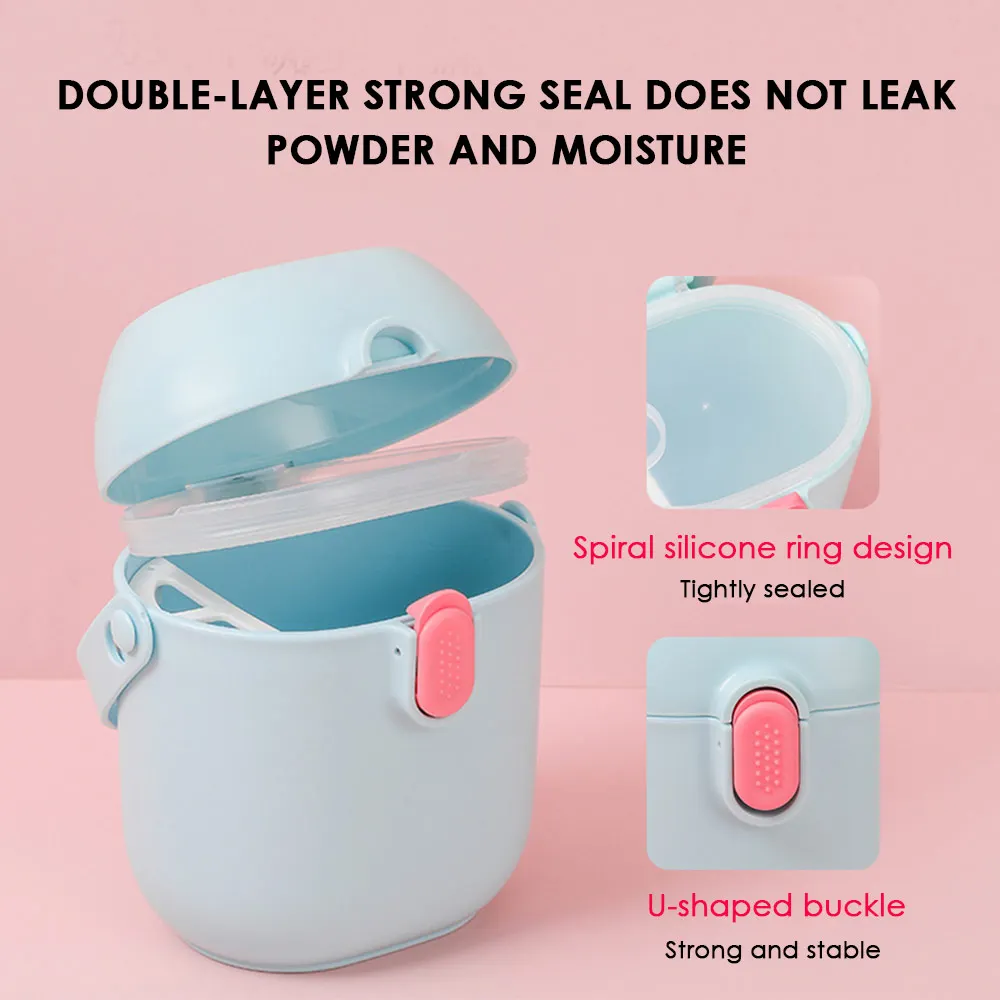 

Essential Cereal Cartoon Infant Milk Powder Box Portable Baby Food Storage Box Fruit Snacks Feeding Food Storage Container Box