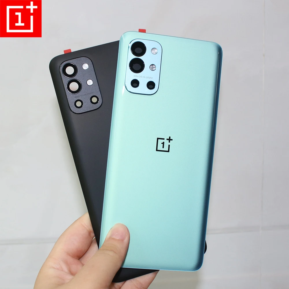 

Новинка, оригинальная задняя крышка батарейного отсека Oneplus, задняя панель, чехол для One Plus 1 + 9R 9r со стеклянным объективом камеры 6,55 дюйма
