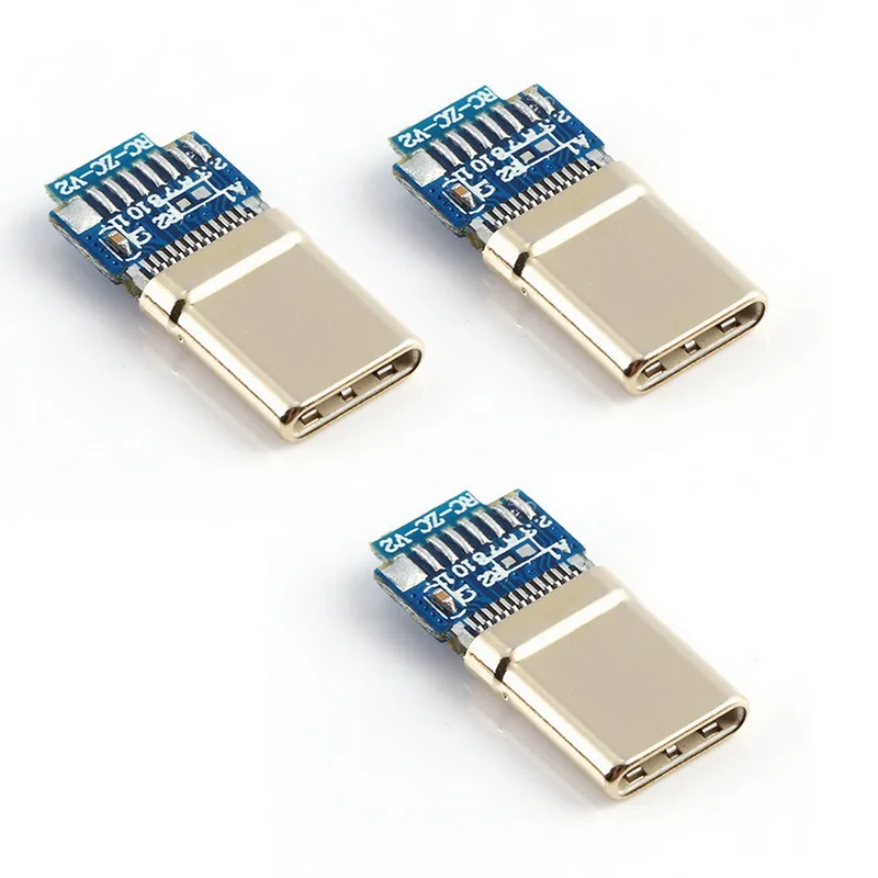 10 шт./лот USB 3 1 Тип с разъемом 12 контактный быстрое зарядное устройство папа гнездо