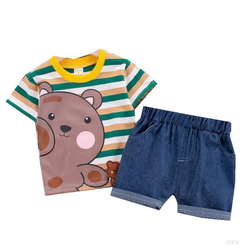 

Summer Boys Clohting Sets Fashion Sports Boy T-shirt + Shorts Sets Toddler Clothing 1-4Y Boy Clothes Outfits