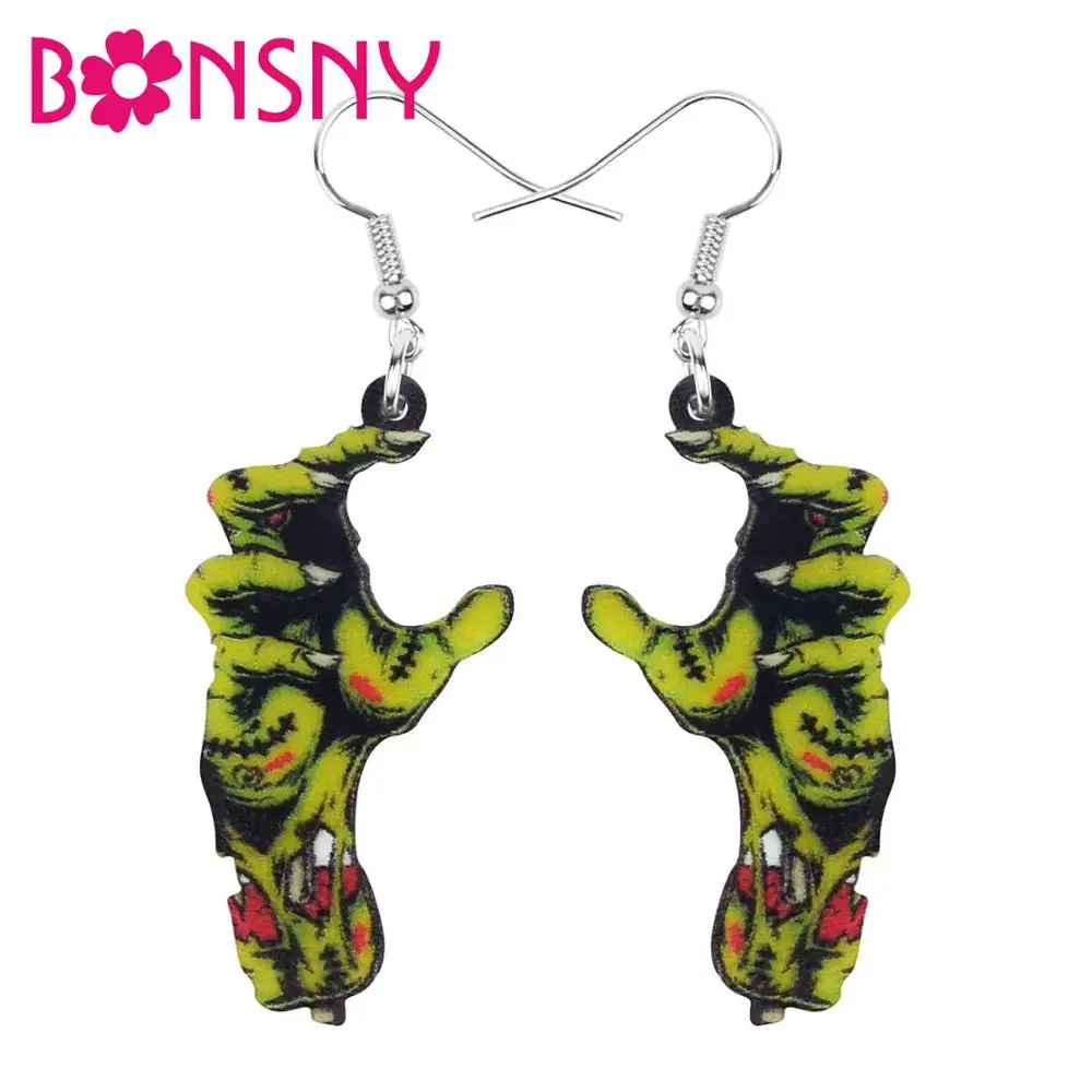 Bonsny акриловый Хэллоуин ужас зомби Искусственный палец женский девушки