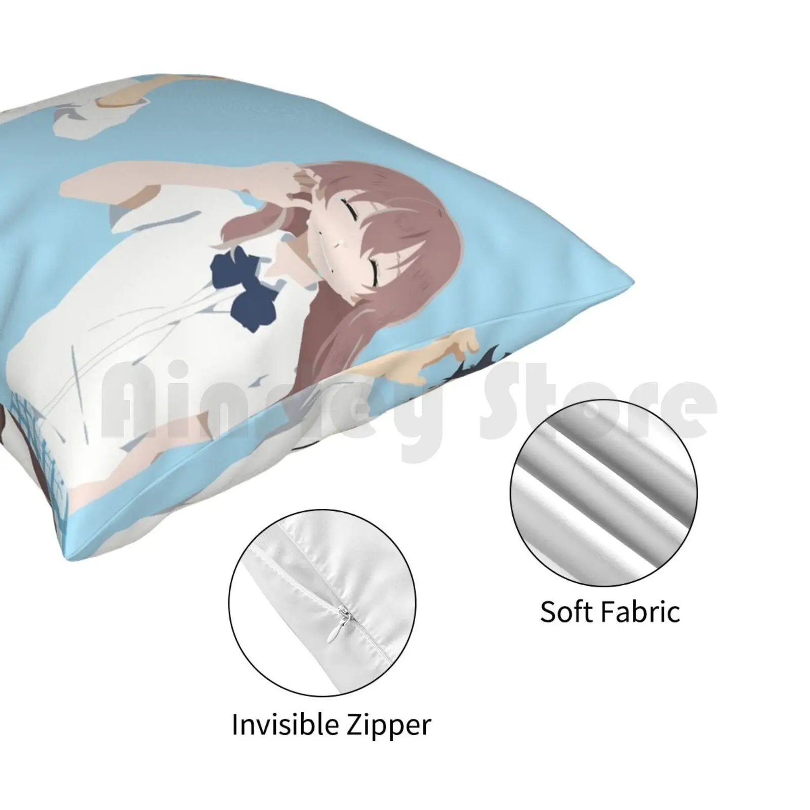 Koe No Katachi-Бесшумная Подушка с надписью &quotA&quot &quotлучшая парная Подушка&quot рисунком