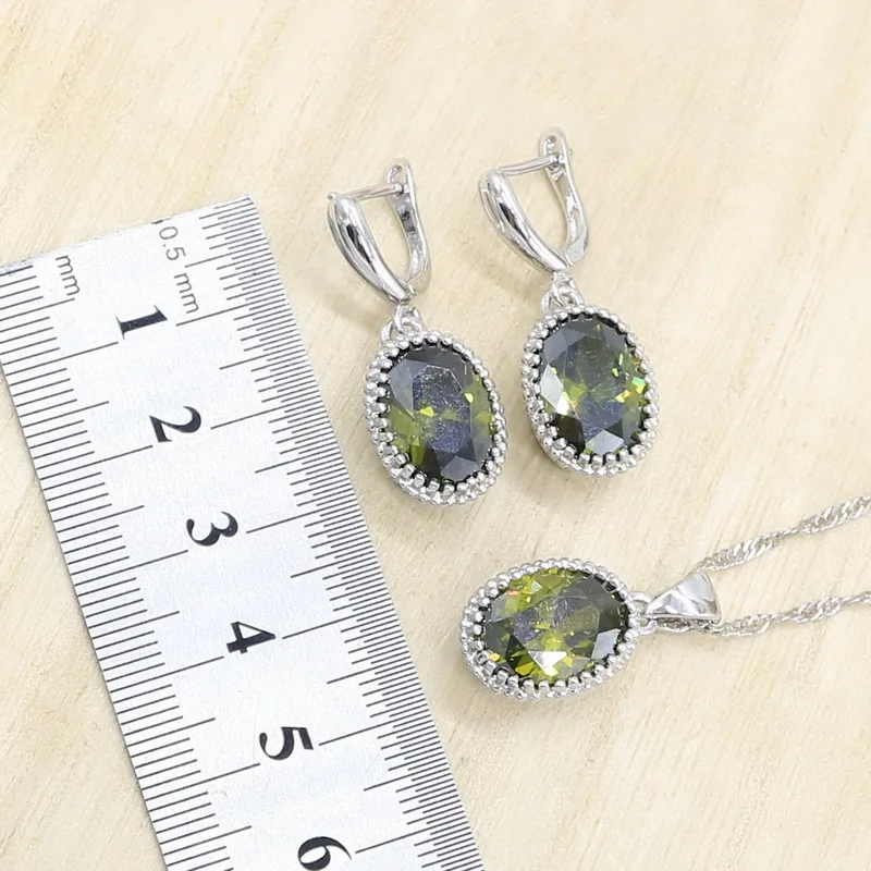 Круглая овальная искусственная Серебряная Цветовая кожа браслет серьги