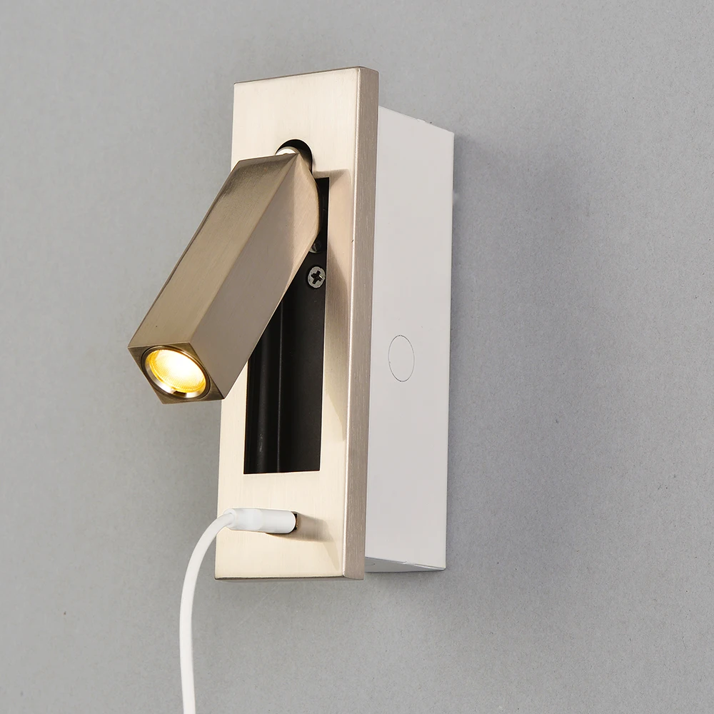 Zerouno светодиодный бра USB лампа Спальня для чтения зажима светильник Лофт Hotel