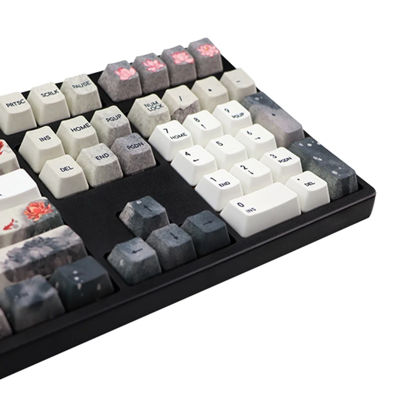 

PBT Keycap 108 Keys Goldfish Dye Subbed Mechanical Keyboard Key Cap Set for Cherry Mx Switch Keyboard Keycaps