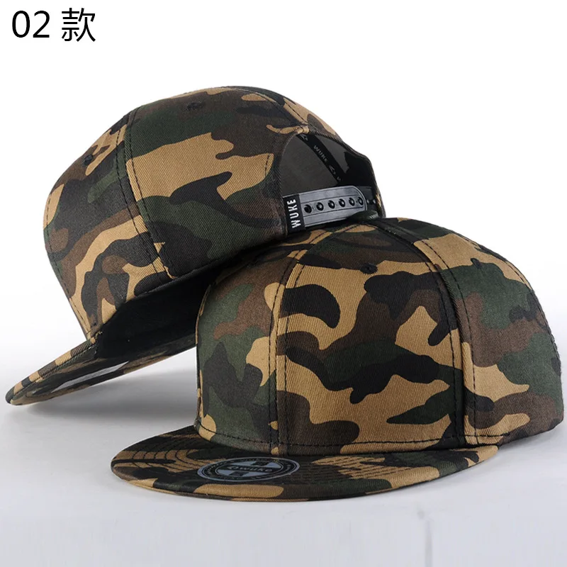 

Fashion Baseball Cap Camouflage Hip-Hop Flat Hat Street Boys Cap Tide Rap Hats Best Sale-WT