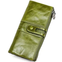 wallets women 100 genuine leather card holder wallet womens long wallet zipper purse coin purse money bag cluth
