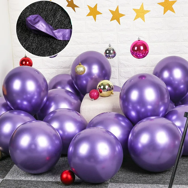 purple 10 шт Металлические шары для свадьбы и дня рождения, украшение стола, девичник для мальчиков и девочек, девичник, вечерние, выпускные, золотые принадлежности - Цвет: purple