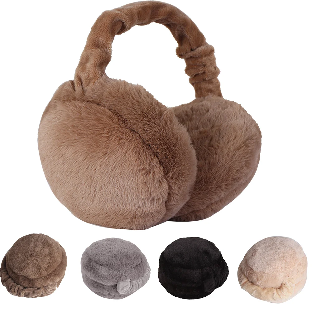 

Women Earlap Headband Protector Faux Fur Ear Warmer Foldable Winter Full Surround Adjustable Earmuffs