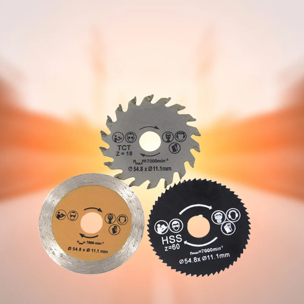 

3PCS 54.8MM Mini Circular HSS TCT Cutting Rotary Tool for Concrete Cement Wood
