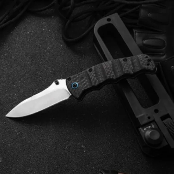 Бабочка в ноже BM-484 484S-1 лезвие M390 рукоять из углеродного волокна Охота складной карманный рыболовный инструмент для выживания на ЕДС.