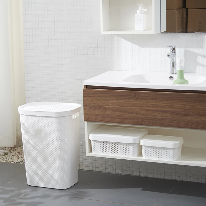 Очень большая корзина для хранения одежды простая пластиковая спальни и дома