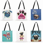 Женская сумка-тоут Be Your Pug Fun, повседневная сумка-тоут на плечо, складная сумка для покупок, пляжные сумки для улицы