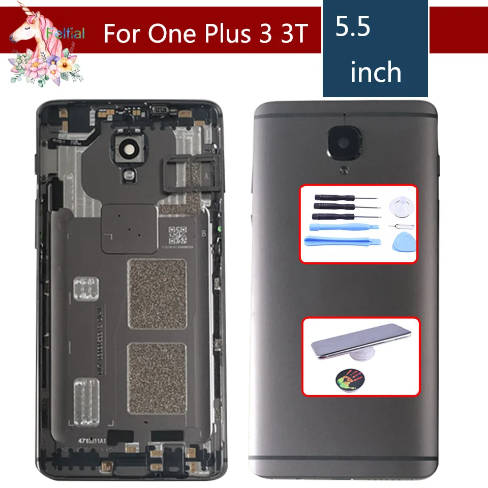 Оригинал для One Plus Oneplus 3 A3000 3T A3003 1 + корпус батареи защитная задняя крышка батарея