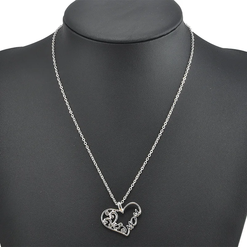 

Krasivaya Mothers Day Sliver Heart Choker Necklace For Women Fashion Jewelry