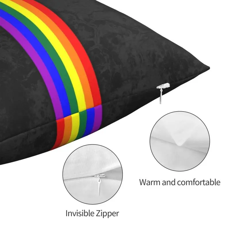 Модные рваные ЛГБТ гордость флаг полоса Подушка Чехол домашний декоративный