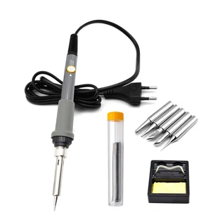Паяльник с регулируемой температурой и 5 наконечниками, 220 В, 60 Вт