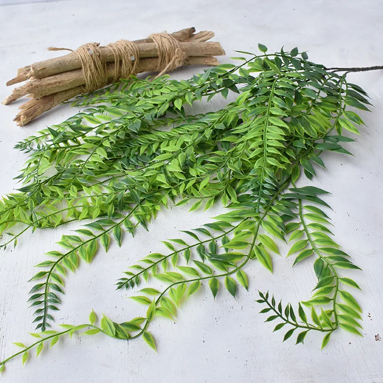 1 шт. 70 см 3-вилка настенная пластиковая бамбуковая трава Виноградная поддельная