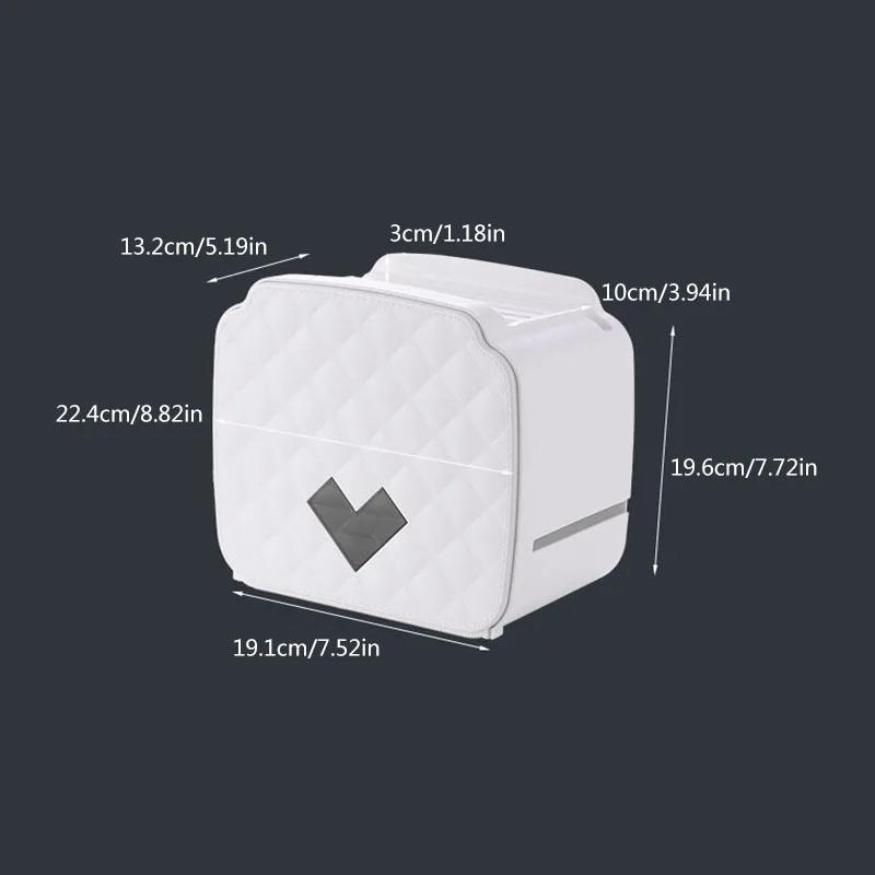 

Waterproof Wall Mount Toilet Paper Holder Shelf Toilet Paper Tray Roll Paper Tube Storage Box Creative Tray Tissue Box Home