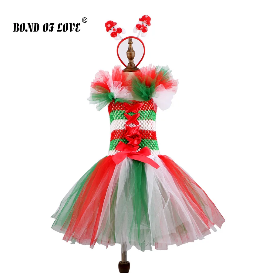 

Girls Tutu Dresses Christmas Dress with Headband Children Clothing kids Christmas Party Princess Tutu Dress Christmas clothes