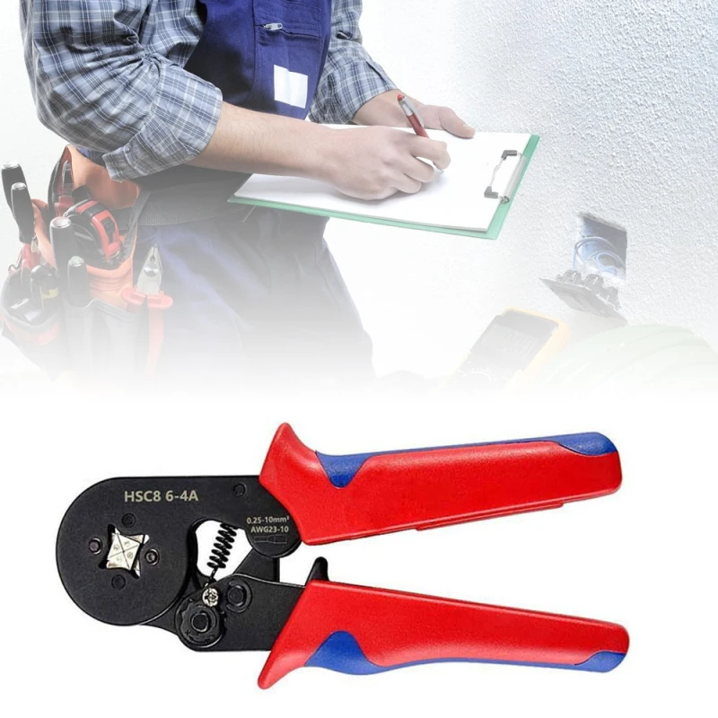 

Crimp Ferrule Including 1200pcs Insulated Wire Terminals Self Adjusting Crimping Plier Set Tool Guage 0.25-10mm2 (Red)