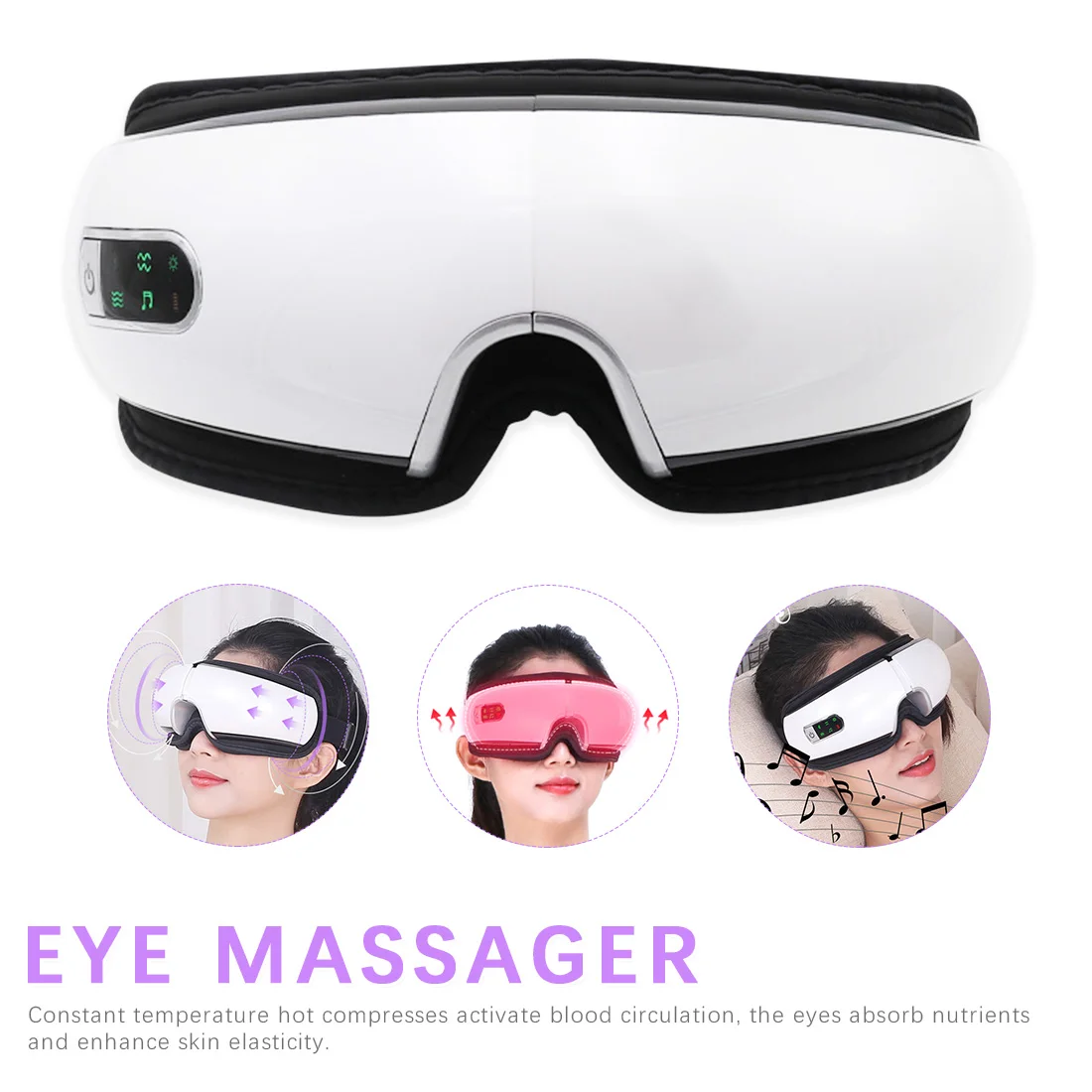 Подушка безопасности Вибрационный массажер для глаз 4D умный прибор ухода за