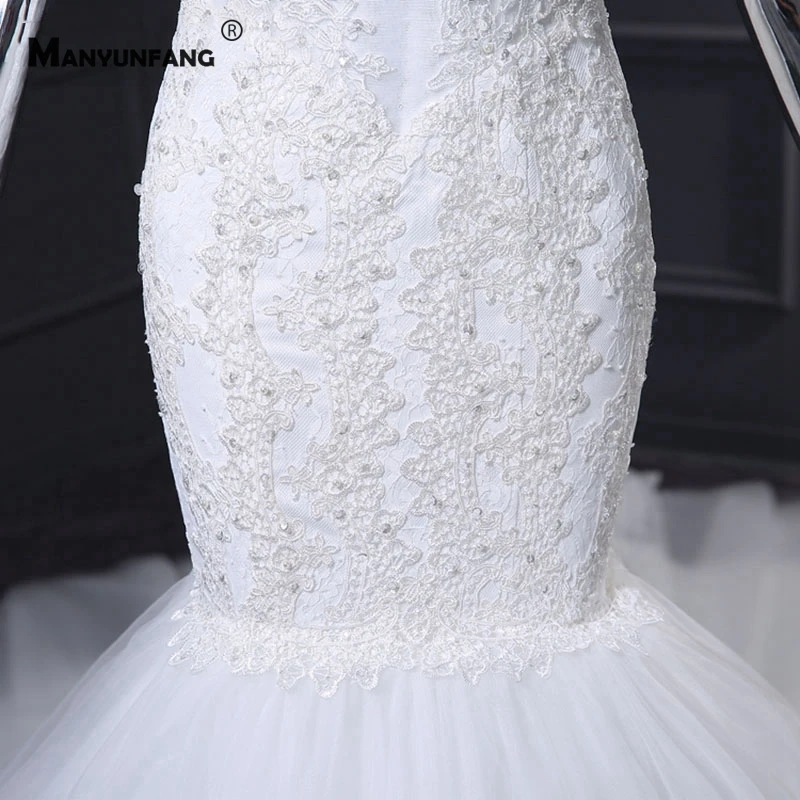 

Backless Chapel Train Lace Appliques Tulle Mermaid Wedding Dress Elegant Sweetheart Neck Sleeveless Spaghetti Straps Bridal Gown