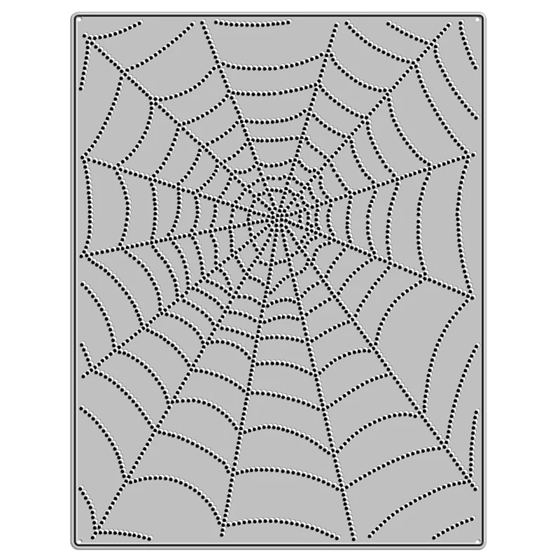 Новый 2022 год Halloween Spotty Cobweb Backdrop Panel Metal Cutting Dies for DIY Scrapbooking and Card Making Embossing Craft No Stamp on.