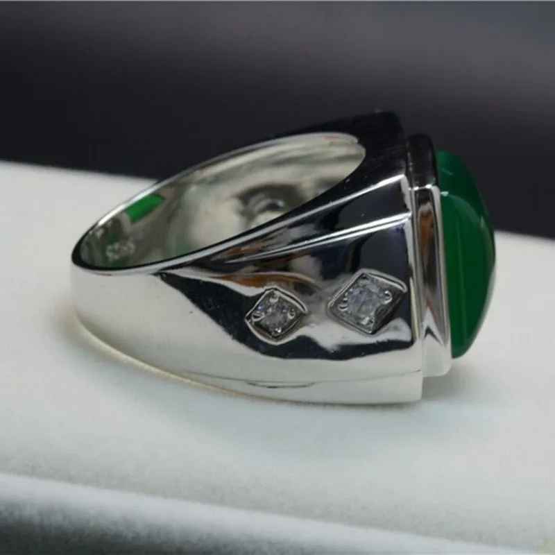 100% натуральное 925 Чистое серебро набор с мужским кольцом из натуральной