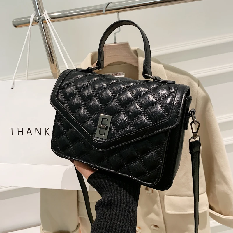 Сумка-тоут женская из натуральной кожи дизайнерский саквояж на плечо с тремя